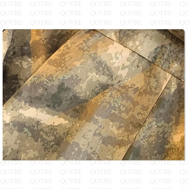 Stain-Resistant Workwear Style Camouflage Field Jacket