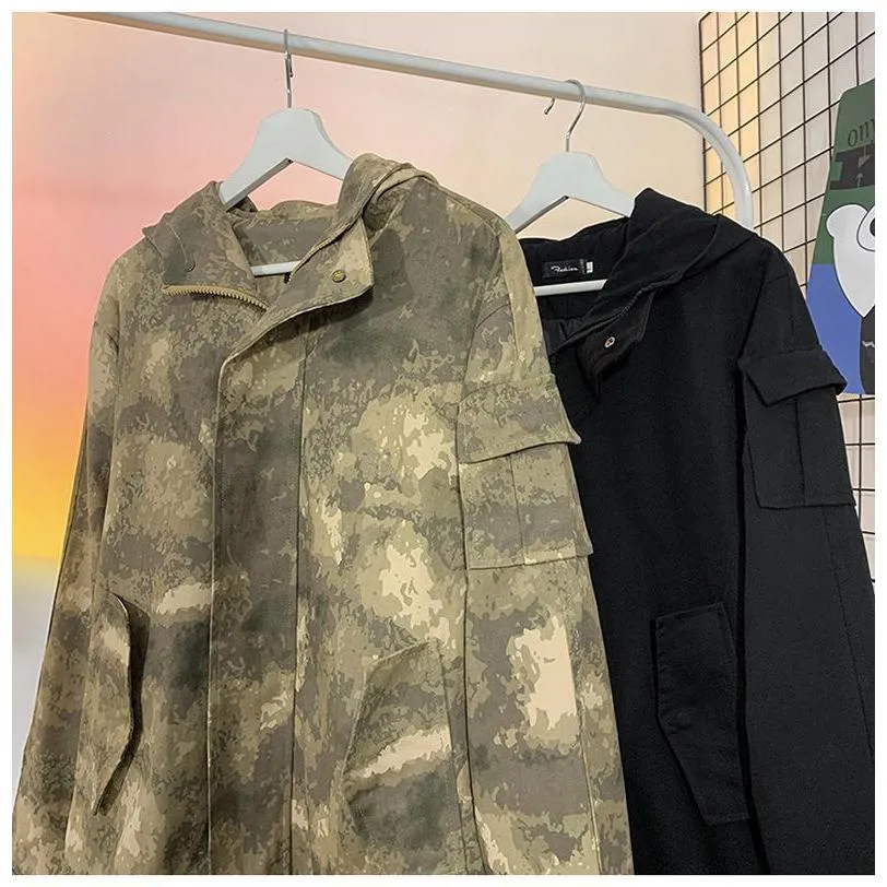 Stain-Resistant Workwear Style Camouflage Field Jacket