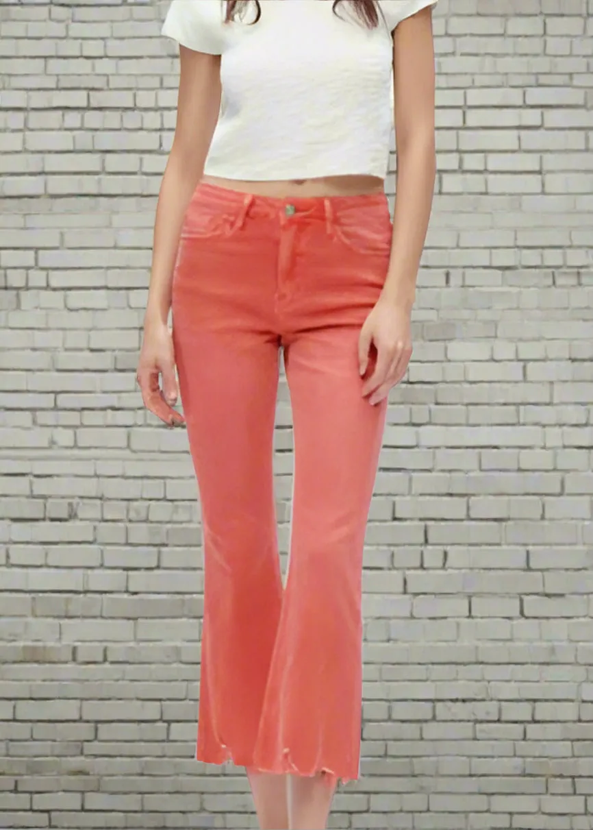 TIME TO EVOLVE ALICE MID RISE CROP FLARE JEANS
