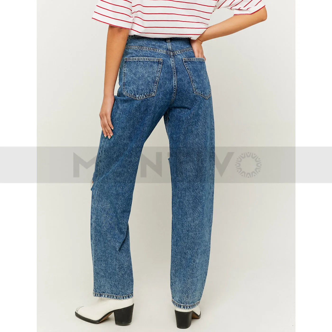 TW Dark High Straight Jeans