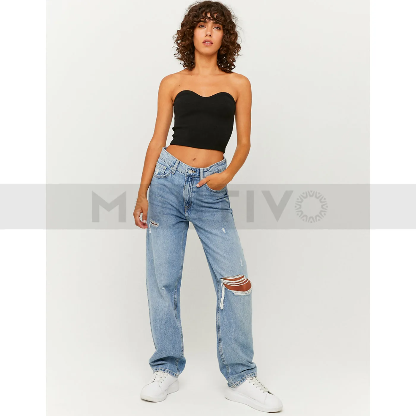 TW High Waist Straight Jeans