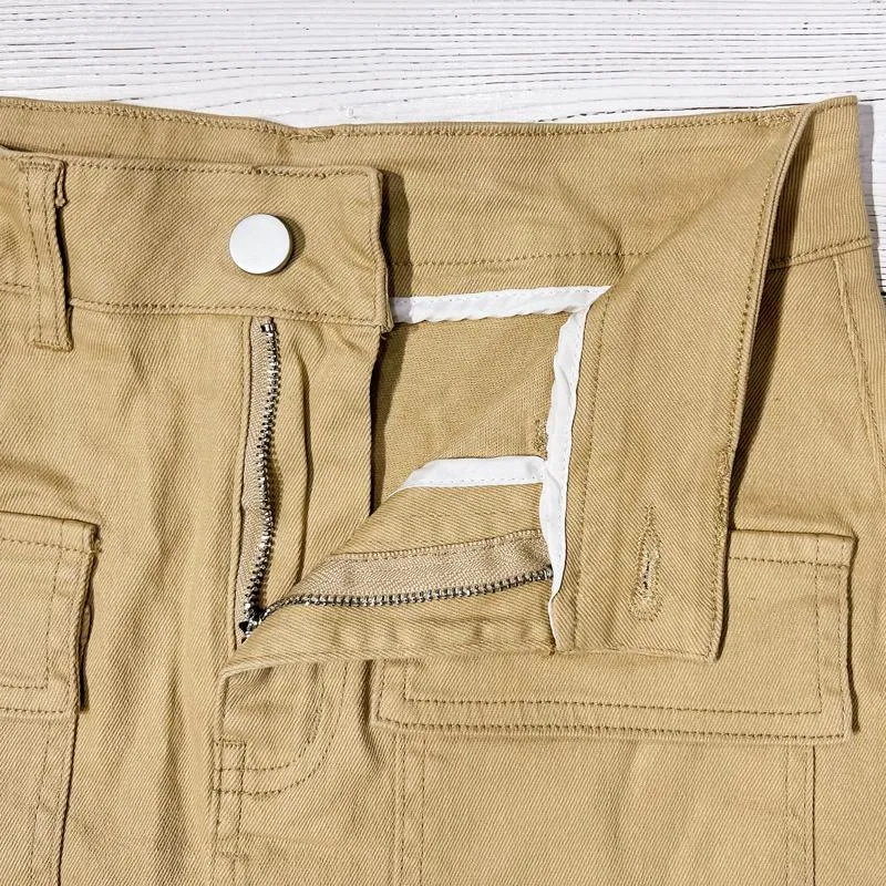 Versatile Casual Slimming Split Hem Bodycon Denim Skirt