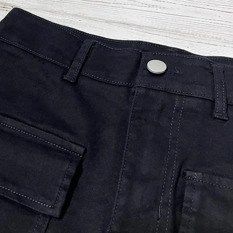 Versatile Casual Slimming Split Hem Bodycon Denim Skirt
