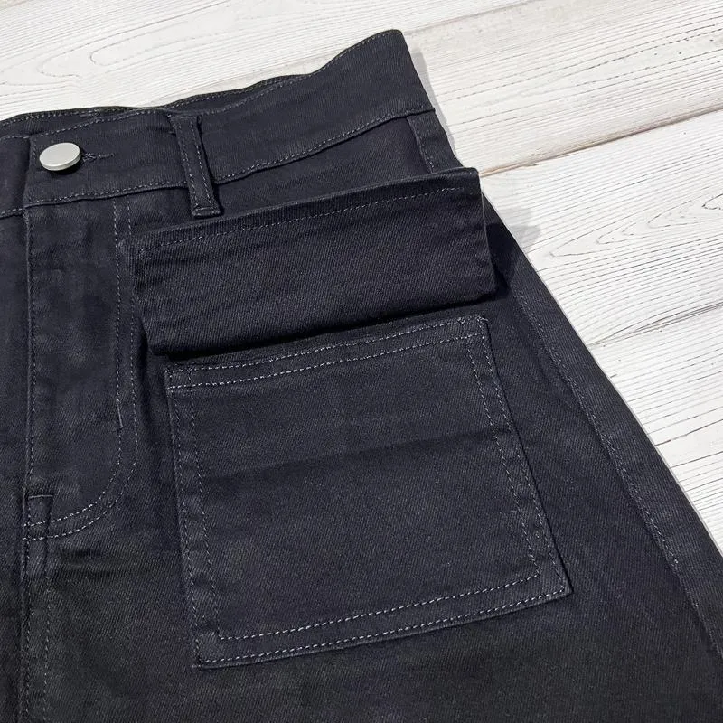 Versatile Casual Slimming Split Hem Bodycon Denim Skirt