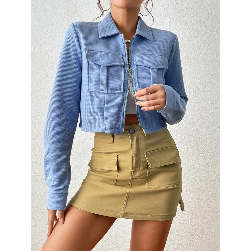 Versatile Casual Slimming Split Hem Bodycon Denim Skirt