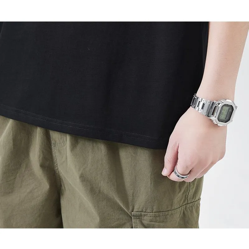 Versatile Round Neck Simplicity Pure Cotton Short Sleeve Tee